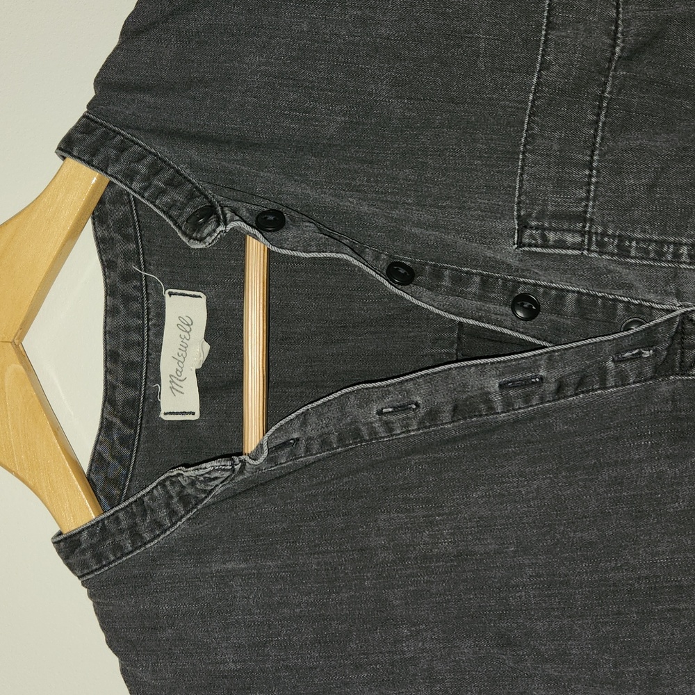 Madewell Black Denim Top - Picture 3 of 11